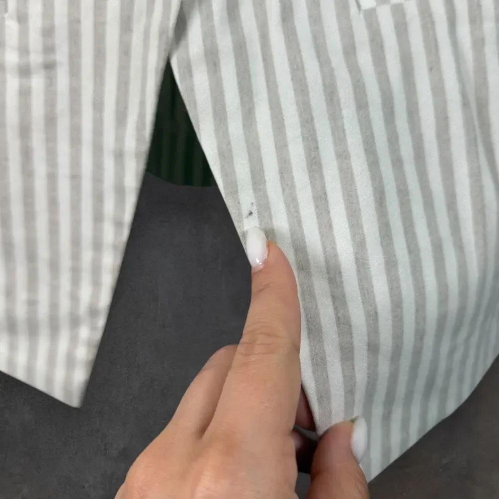 Roz & Ali Women's SZ S Striped Blazer w/ Lace Accents Cutesy Cottagecore - Picture 5 of 8